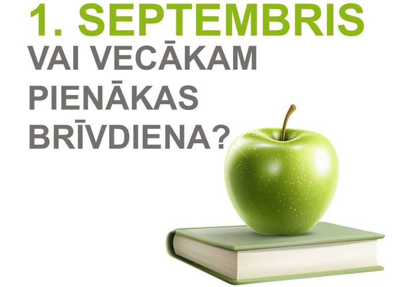 1. septembris – vai vecākam pienākas apmaksāta brīvdiena?